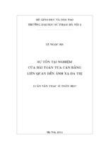 Sự tồn tại nghiệm của bài toán tựa cân bằng liên quan đến ánh xạ đa trị