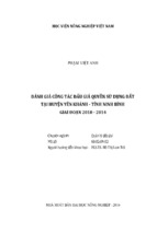đánh giá công tác đấu giá quyền sử dụng đất tại huyện yên khánh   tỉnh ninh bình giai đoạn 2010   2014