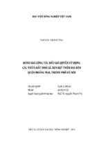 đánh giá công tác đấu giá quyền sử dụng các thửa đất nhỏ lẻ, xen kẹt trên địa bàn quận hoàng mai, thành phố hà nội