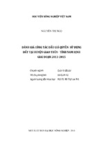 đánh giá công tác đấu giá quyền sử dụng đất tại huyện giao thủy   tỉnh nam định giai đoạn 2011 2015