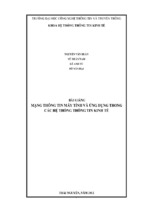 Mạng thông tin máy tính và ứng dụng trong các hệ thống thông tin kinh tế