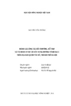 đánh giá công tác bồi thường, hỗ trợ và tái định cư dự án xây dựng đường vành đai 2 trên địa bàn quận tây hồ, thành phố hà nội