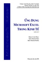 Excel trong phân tích kinh tế (phần 1)