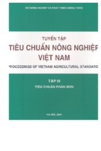 Tuyển tập tiêu chuẩn nông nghiệp việt nam iii   tiêu chuẩn phân bón