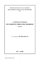 A course of english for students of agricultural engineering