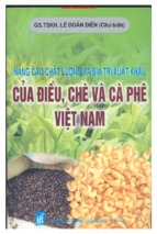 Nâng cao chất lượng và giá trị xuất khẩu của điều, chè và cà phê việt nam