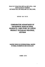 Comparative advantages of vietnamese agricultural products case study of coffee product in daklak province, vietnam