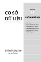 Cơ sở dữ liệu   phần ii ngôn ngữ sql