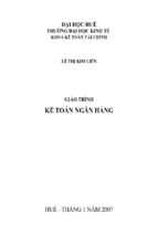 Giáo trình kế toán ngân hàng