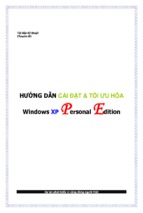 Hướng dẫn cài đặt và tối ưu hóa windows xp