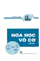 Hóa học vô cơ (tập 3)