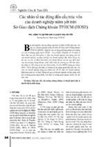 Các nhân tố tác động đến cấu trúc vốn của doanh nghiệp niêm yết trên Sở Giao dịch Chứng khoán TP.HCM (HOSE)