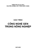 Giáo trình công nghệ gen trong nông nghiệp