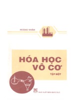 Hóa học vô cơ (tập 1)