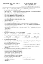 đề thi môn hóa lý dược (đhyd tphcm