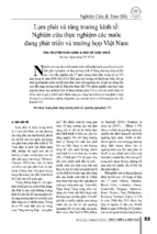 Lạm phát và tăng trưởng kinh tế: Nghiên cứu thực nghiệm các nước đang phát triển và trường hợp Việt Nam