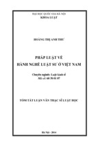 Pháp luật về hành nghề luật sư ở việt nam