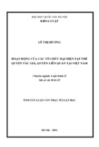 Hoạt động của các tổ chức đại diện tập thể quyền tác giả quyền liên quan tại việt nam