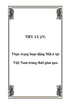 Thực trạng hoạt động M&A tại Việt Nam trong thời gian qua