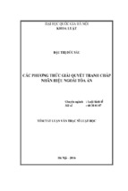 Các phương thức giải quyết tranh chấp nhãn hiệu ngoài tòa án