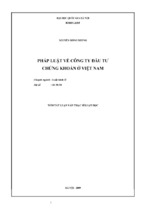 Pháp luật về công ty đầu tư chứng khoán ở việt nam