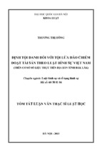 định tội danh đối với tội lừa đảo chiếm đoạt tài sản theo luật hình sự việt nam (trên cơ sở số liệu thực tiễn địa bàn tỉnh đắk lắk)