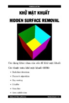Bài giảng đồ họa máy tính hidden surface removal