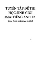 Tuyển tập đề thi học sinh giỏi tiếng anh lớp 12