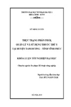 Thực trạng phân phối, quản lý và sử dụng thuốc thú y tại huyện tam dương   tỉnh vĩnh phúc