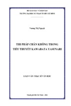 Thi pháp chân không trong tiểu thuyết kawabata yasunari