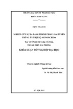 Nghiên cứu sự đa dạng thành phần loài tuyến trùng ăn thịt bộ mononchida tại vườn quốc gia cát bà, thành phố hải phòng