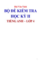 BỘ ĐỀ KIỂM TRA HỌC KỲ 2 TIẾNG ANH – LỚP 4