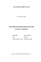 Phát triển thị trường tiêu thụ sản phẩm tại công ty tnhh ksmc