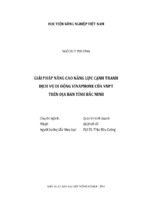 Giải pháp nâng cao năng lực cạnh tranh dịch vụ di động vinaphone của vnpt trên địa bàn tỉnh bắc ninh