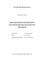 Hoàn thiện kiểm soát chi thường xuyên ngân sách nhà nước qua kho bạc nhà nước tỉnh hưng yên