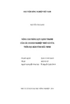 Nâng cao năng lực cạnh tranh của các doanh nghiệp nhỏ và vừa trên địa bàn tỉnh bắc ninh
