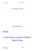 Thực trạng kế toán công nợ tại công ty cp xây dựng sơn trang