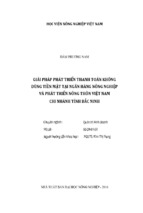 Giải pháp phát triển thanh toán không dùng tiền mặt tại ngân hàng nông nghiệp và phát triển nông thôn việt nam chi nhánh tỉnh bắc ninh