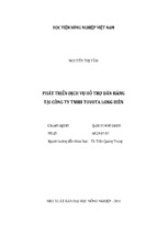 Phát triển dịch vụ hỗ trợ bán hàng tại công ty tnhh toyota long biên