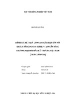 đánh giá kết quả cho vay ngắn hạn đối với khách hàng doanh nghiệp tại ngân hàng thương mại cổ phần kỹ thương việt nam (techcombank)