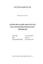 Giải pháp nâng cao chất lượng công chức của ủy ban nhân dân huyện khoái châu, tỉnh hưng yên