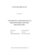 Hoàn thiện công tác quản trị nhân lực tại trung tâm ứng dụng và phát triển công nghệ địa chính