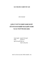 Quản lý thuế thu nhập doanh nghiệp đối với doanh nghiệp ngoài quốc doanh tại cục thuế tỉnh bắc giang