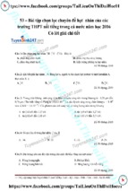 53 bài tập trắc nghiệm hạt nhân từ các đề thi thử của các trường thpt nổi tiếng có đáp án chi tiết từng câu