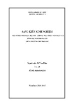 Sáng kiến kinh nghiệm một số biện pháp dạy học chú ý đến sự phát triển năng lực của từng học sinh trong lớp