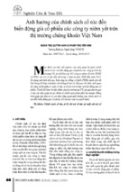 Ảnh hưởng của chính sách cổ tức đến biến động giá cổ phiếu các công ty niêm yết trên thị trường chứng khoán Việt Nam