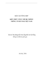 Xây dựng kiến trúc tổng thể cho hệ thống thông tin đất đai quốc gia