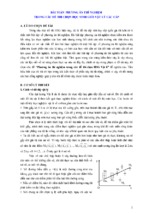 Chuyên đề môn vật lý bài toán phương án thí nghiệm trong các đề thi chọn học sinh giỏi vật lý các cấp