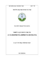 Thiết lập chất chuẩn (2-clorophenyl) diphenylmethanol