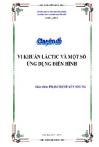 Chuyên đề ôn thi học sinh giỏi sinh học thpt vi khuẩn lăctic và một số ứng dụng điển hình